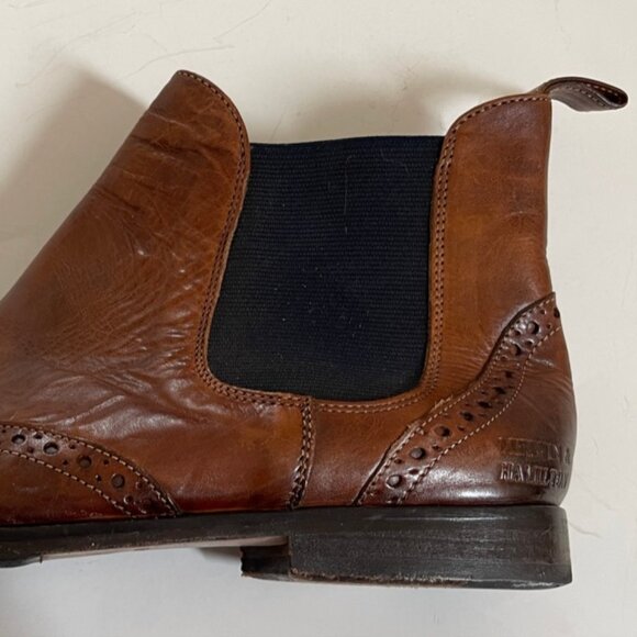 Melvin & Hamilton "Selina" Brown Leather Pointy Toe Booties: Size 40 (9.5 US) - Picture 8 of 9